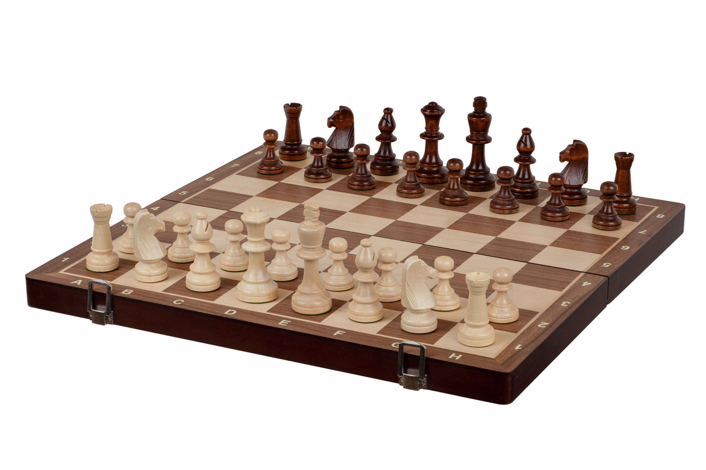 Scacchi da torneo Sunrise Exclusive (45x45 cm) noce/acero