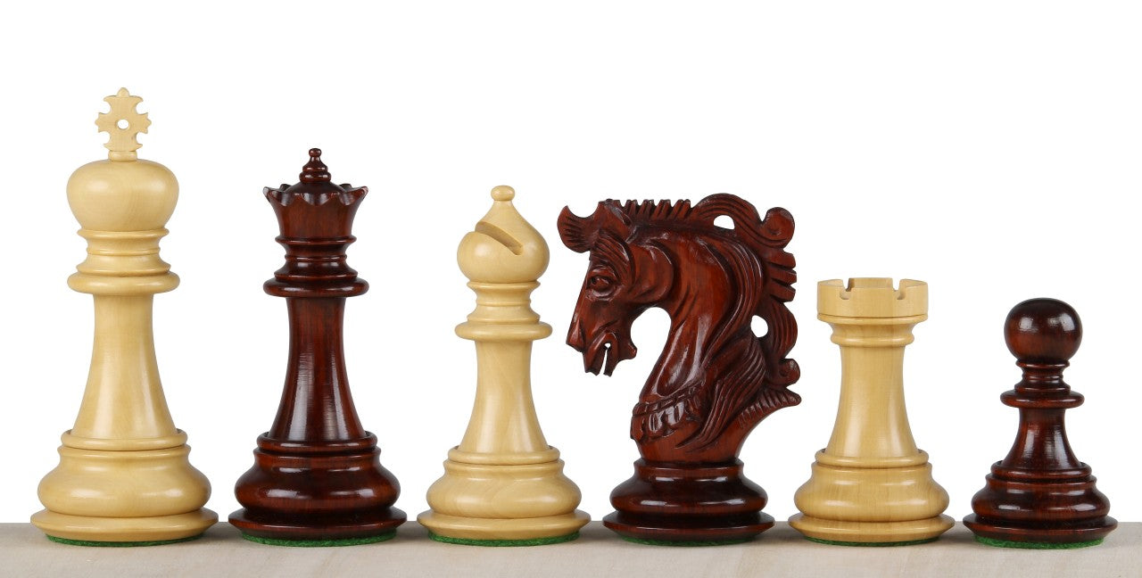 Scacchi ELVIS in legno di bosso e sequoia 4,25''