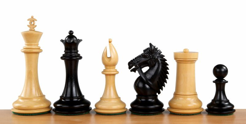 Made in America Figure di scacchi in ebano da 4 pollici