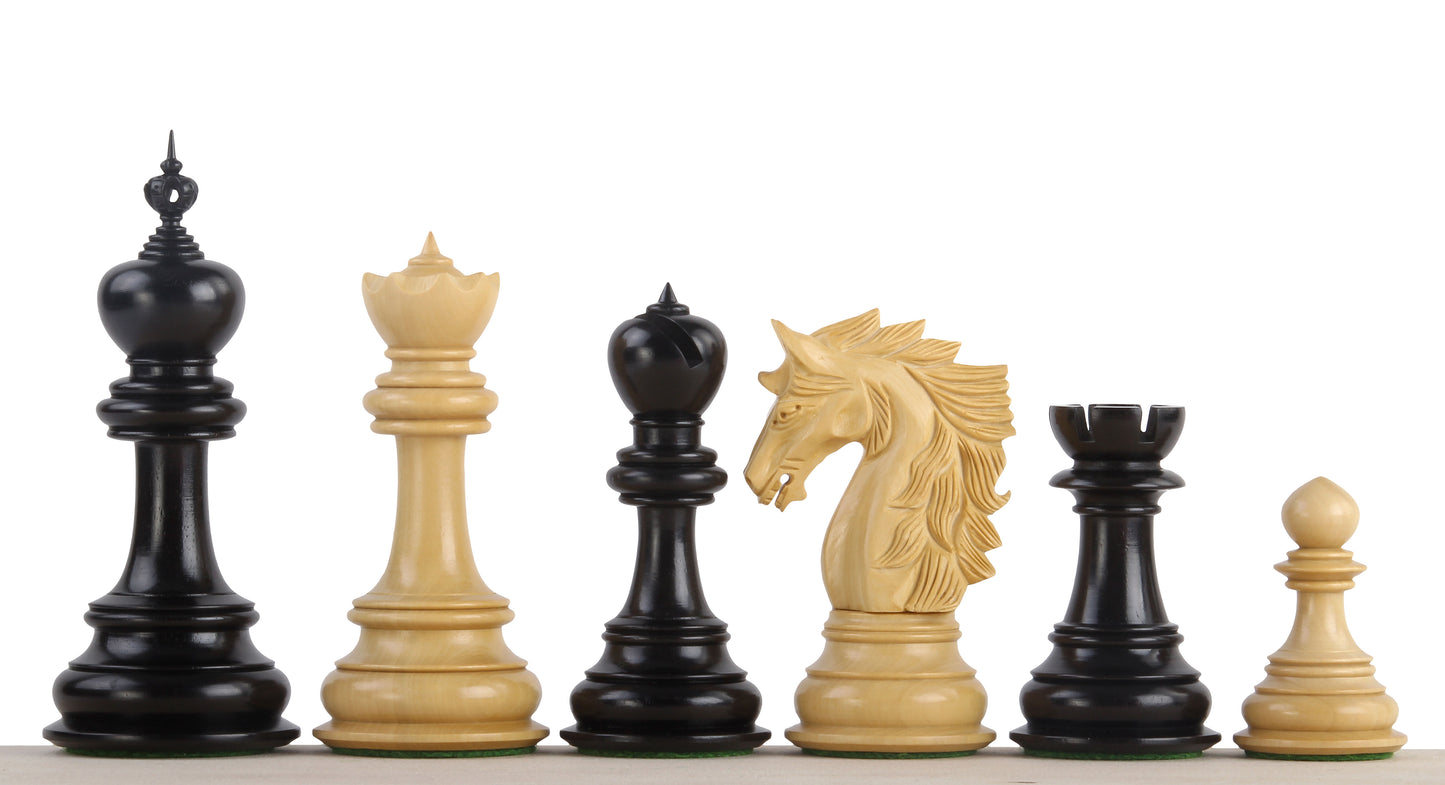 Dubliner Montgoy Figure di scacchi in ebano da 5 pollici