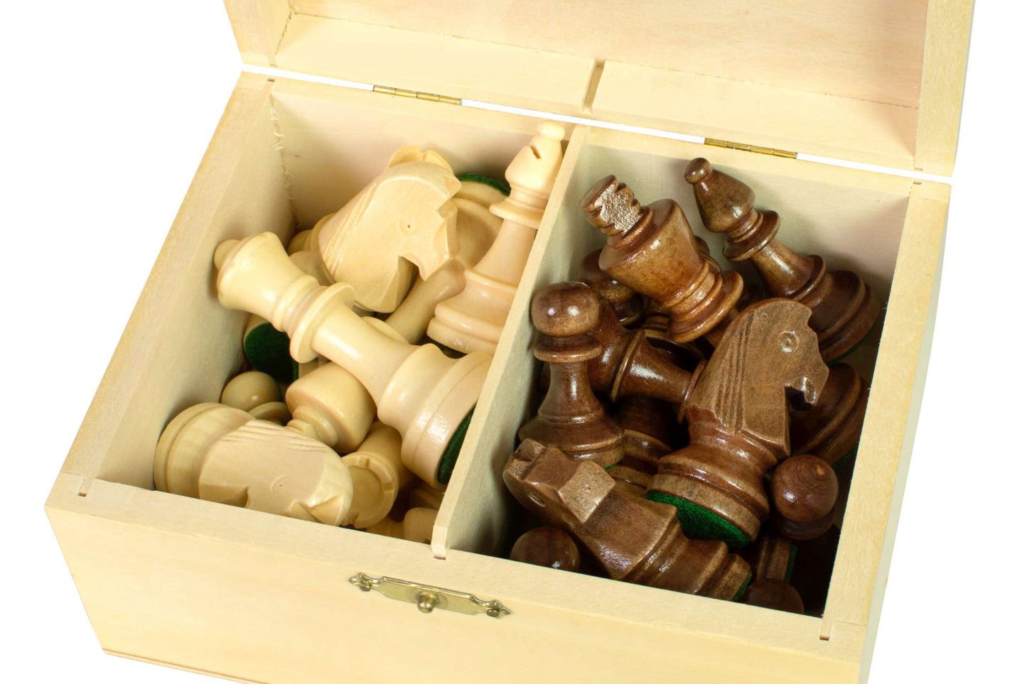 Figure di scacchi Sunrise Staunton 4 (re 80 mm) in una cassetta leggera