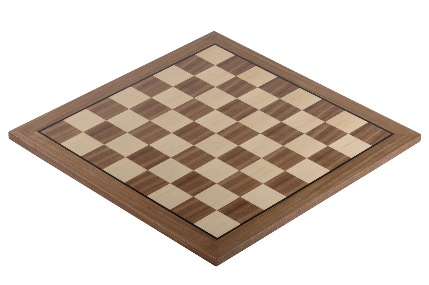 Scacchiera n. 5 (Senza Coordinate) con cornice in noce nero/acero (intarsiata) - Esclusiva