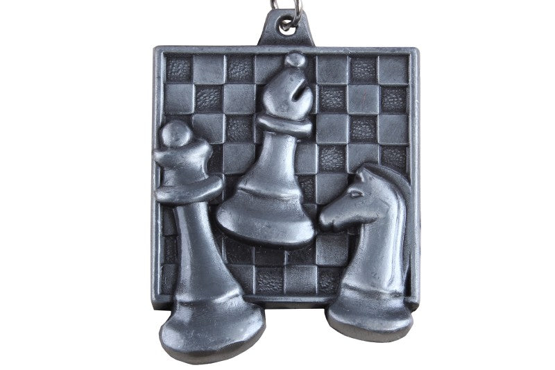 Medaglia a scacchi quadrati - argento