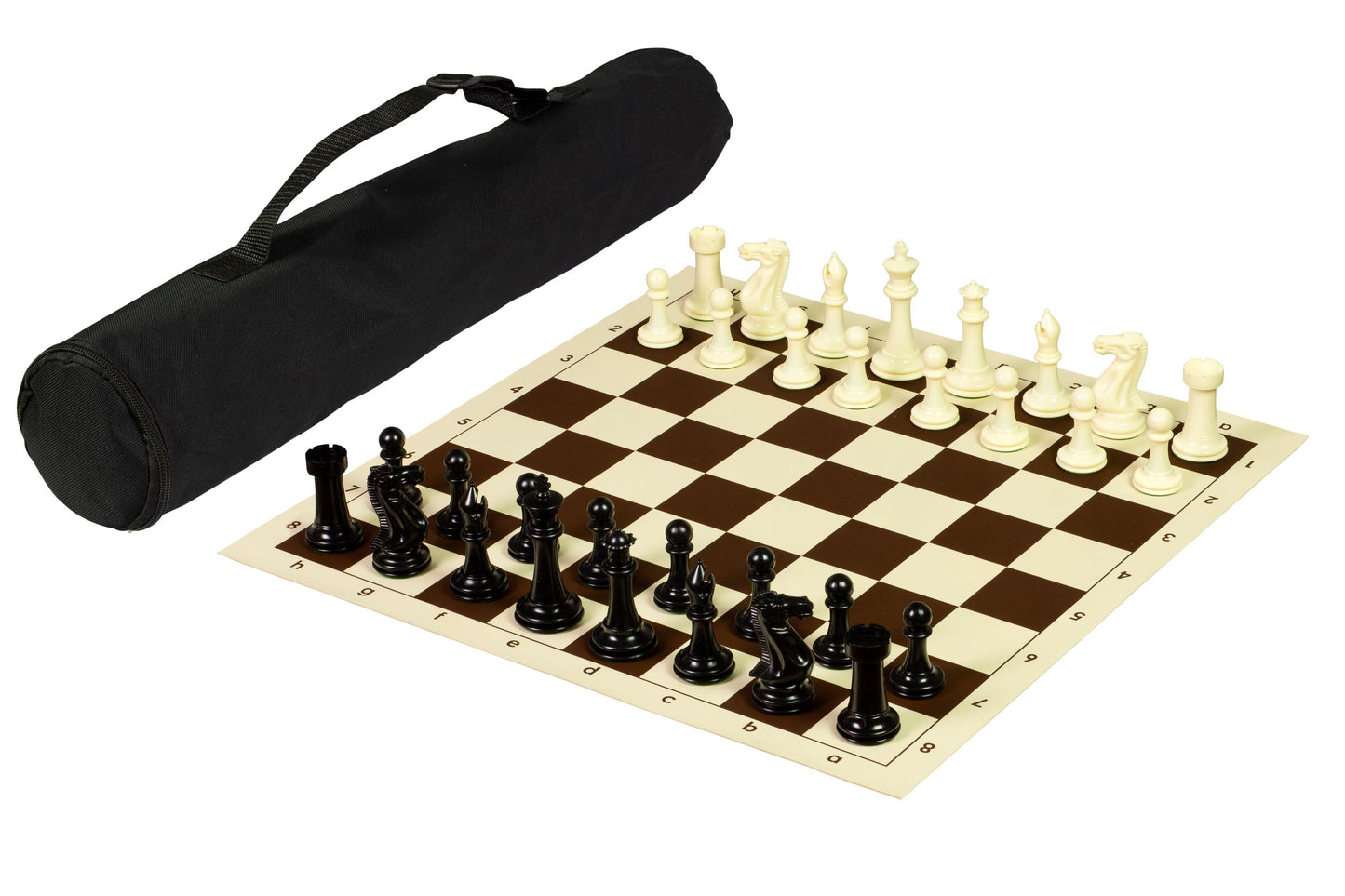 Set di scacchi Club Supreme in borsa (Scacchi + Scacchiera avvolgibile + Borsa)