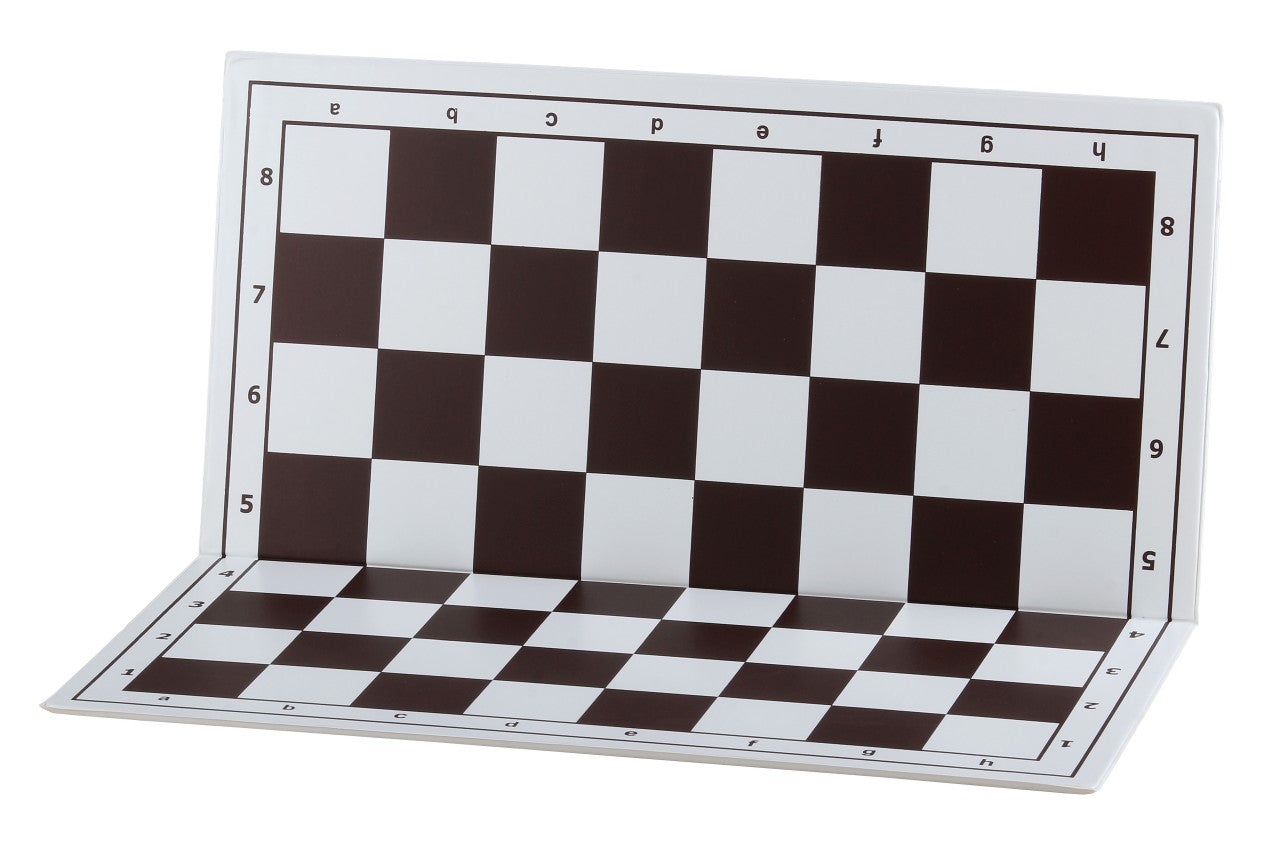 Scacchiera pieghevole in plastica n. 4, bianca e marrone