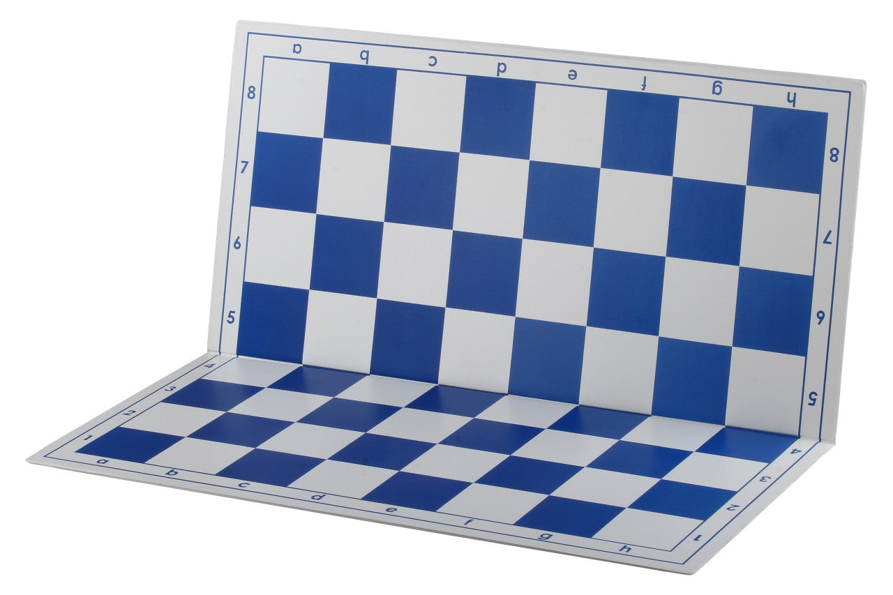 Scacchiera pieghevole in plastica n. 6, bianca e blu