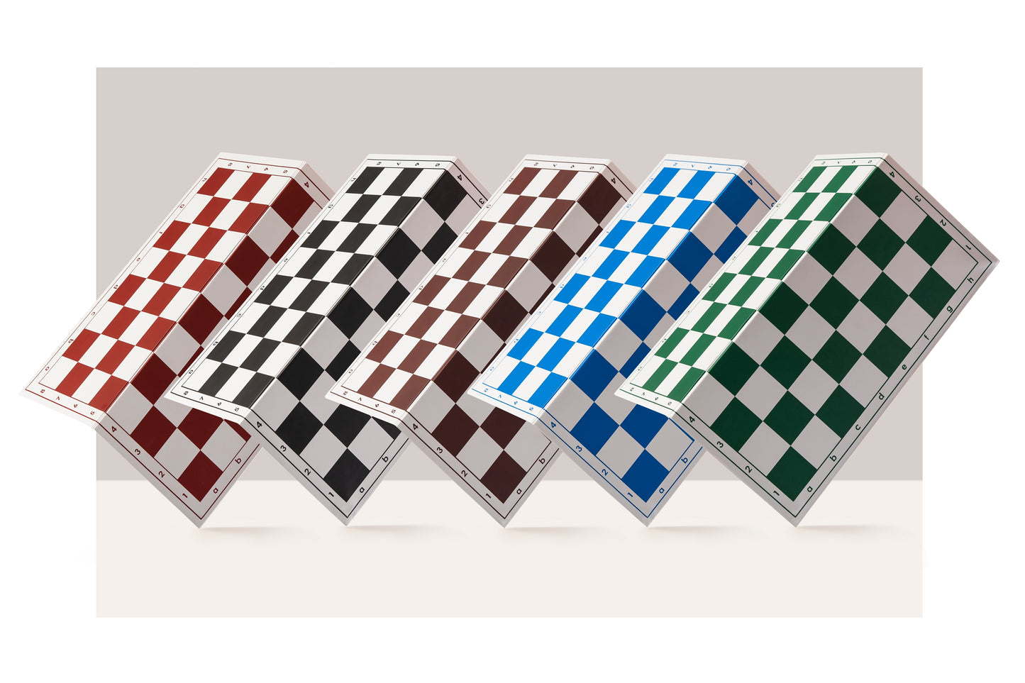 Scacchiera pieghevole in plastica n. 6, bianca e marrone