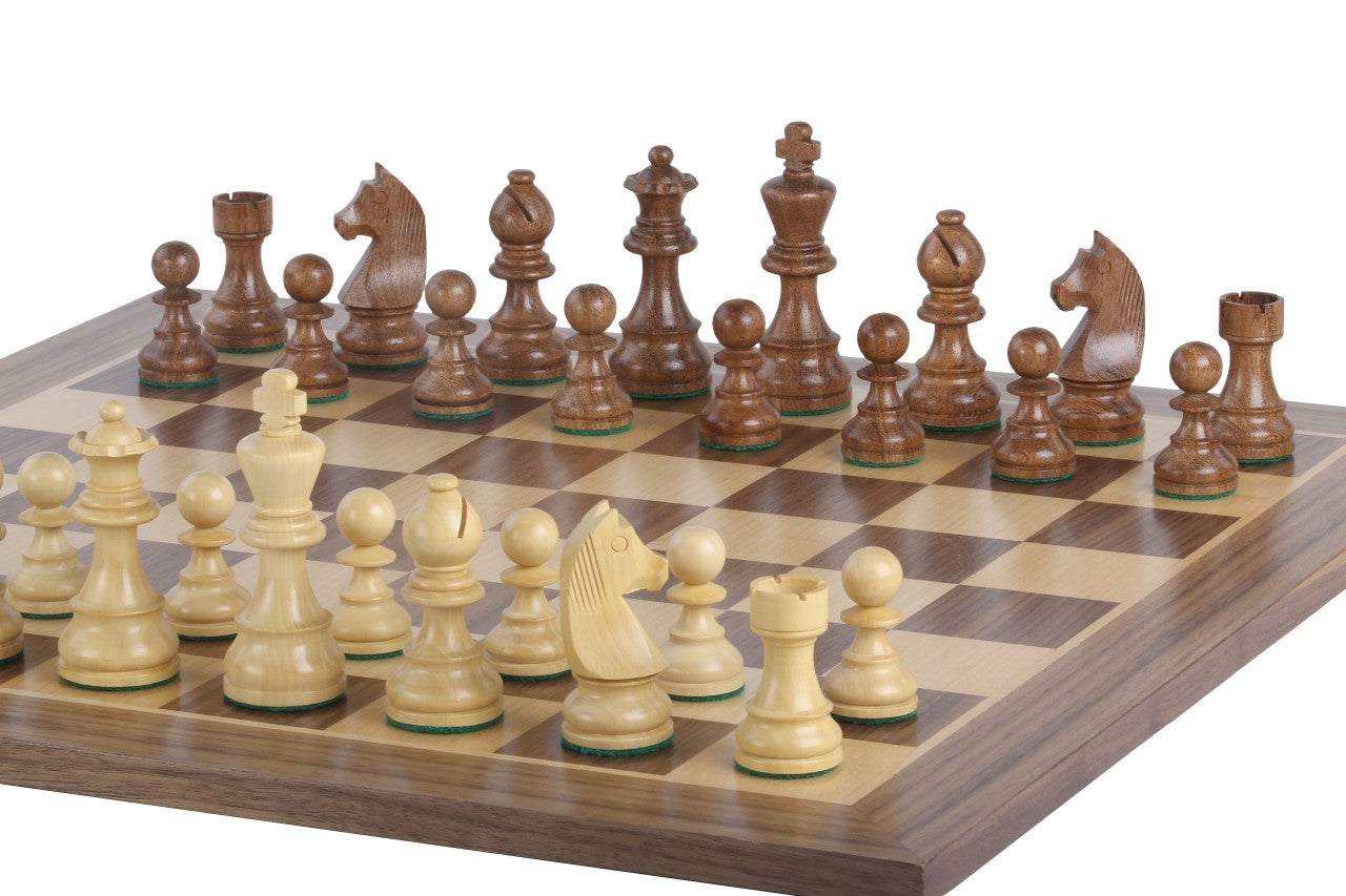 Set di scacchi Maestro Internazionale - Caselle 58x58 mm + Scacchi (Re 9,5 cm)