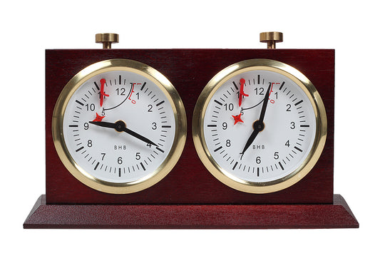 Orologio in legno BHB con supporto - grande scuro