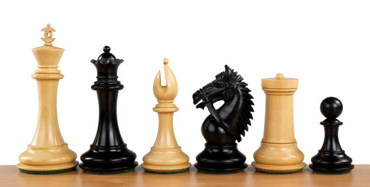 Made in America Figure di scacchi in ebano da 4 pollici