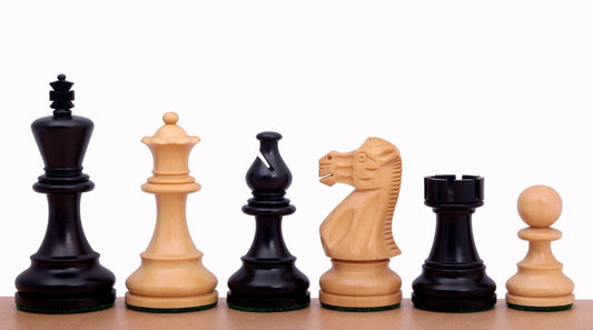 Set di scacchi - Scacchiera in noce/acero (Caselle 45x45 mm) + Scacchi American Classic (Re 7,6 cm)