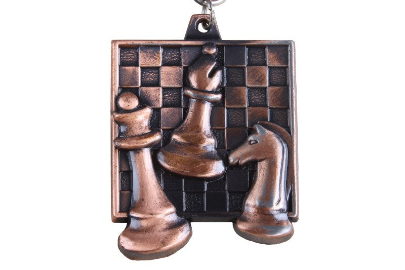 Medaglia quadrata di scacchi - bronzo