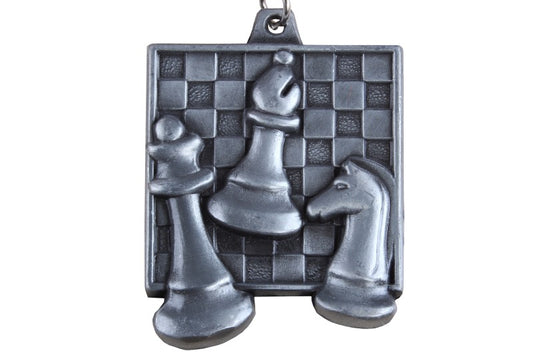 Medaglia a scacchi quadrati - argento