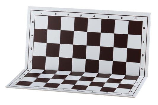 Scacchiera pieghevole in plastica n. 4, bianca e marrone