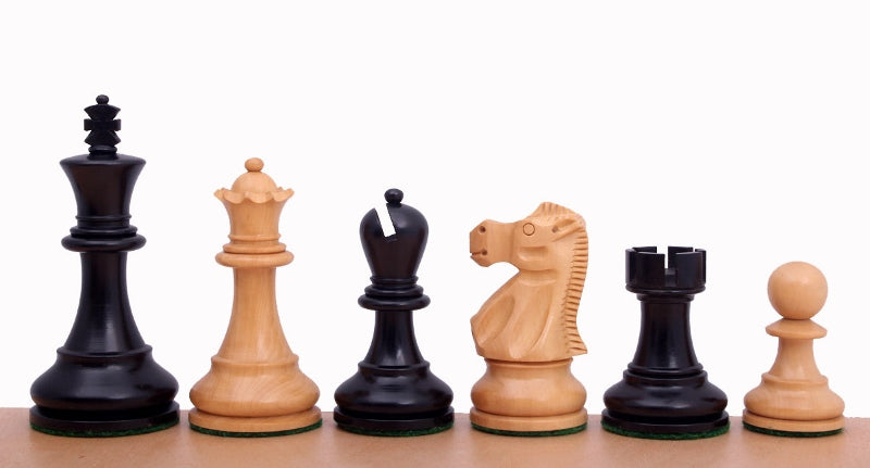 Scacchi Staunton JACQUES Ebanizzati (Re 9,5cm)