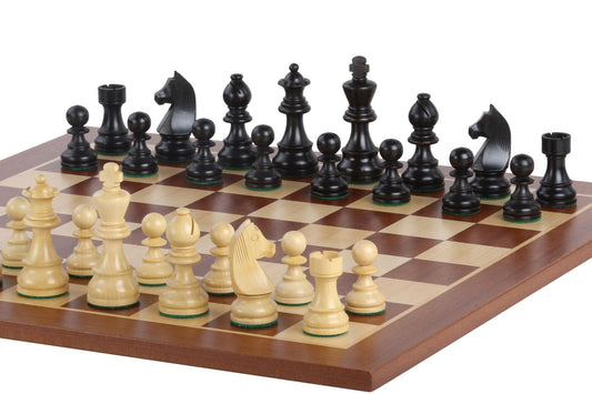 Set di scacchi Steinitz - scacchiera (50x50), Scacchi (Re 90 mm)