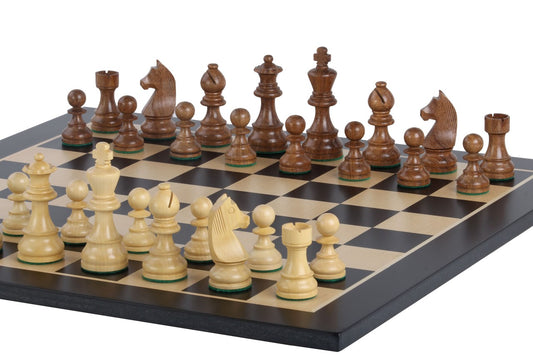 Set di scacchi da torneo n. 5 - scacchiera da 50 mm + Scacchi Tedeschi Re (9 cm)