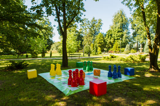 Pedine in plastica per esterno/giardino cinese (altezza pedine 92 cm)